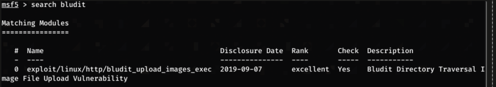 Metasploit Search