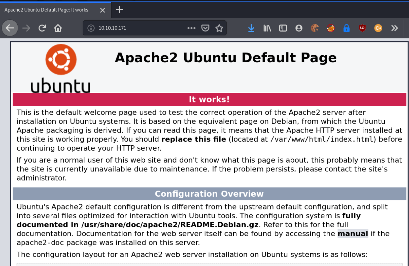 Apache Default Page